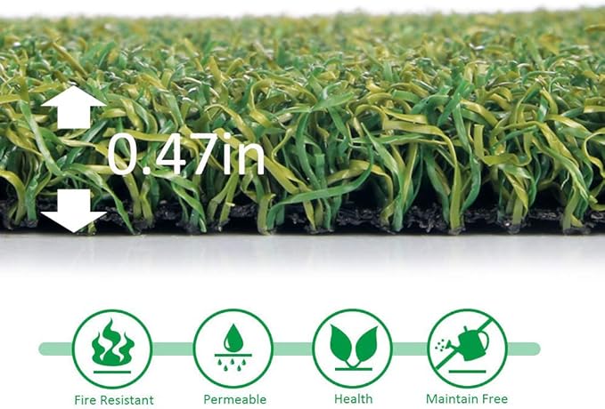 Pro Putting Green Golf Artificial Grass Turf 7FTX35FT， Indoor Outdoor Golf Training Mat, Synthetic Fake Grass for Baseball Football Gym Sports