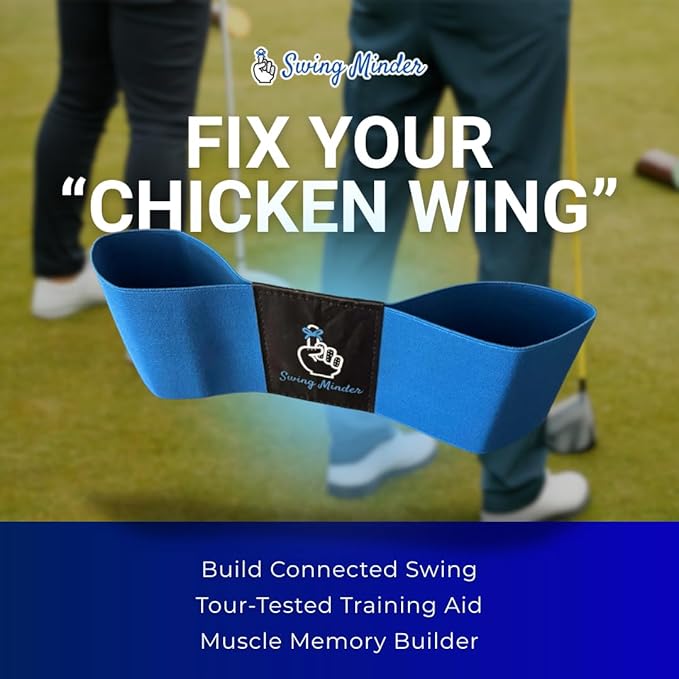 Swing Minder Connect Correct Golf Arm Band Training Aid for Swing Correcting - Portable Golf Swing Trainer Aid for Right/Left Handers