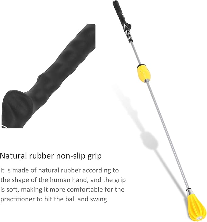 Drfeify Golf Swing Trainer, Golf Swing Practicing Stick with Adjustable Force Design, Golfer Correction Training Rod Tool Equipment