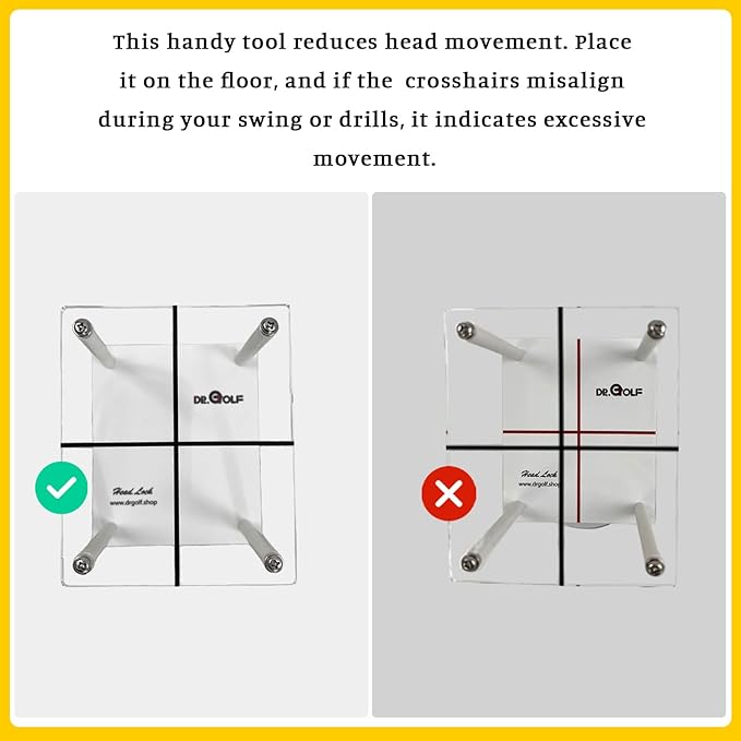 Golf Swing Trainer for Head Movement & Stability, Head Lock Training Aid | Patented Design, PGA Recommended for Golfers of All Levels