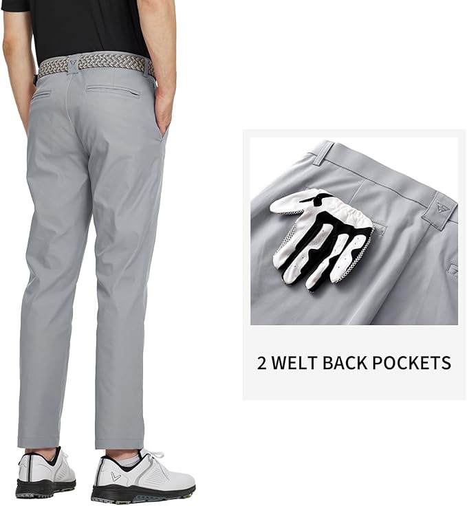 M MAELREG Golf Pants Men Quick Dry - 30"/32"/34" Stretch Lightweight 5 Pockets Water-Resistant Casual Mens Dress Pants