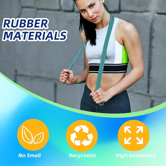 WHATAFIT Resistance Bands,Pull Up Assist Bands Set with Handles, Exercise & Workout Bands with Door Anchor for Men & Women – Home Fitness Equipment for Strength Training, Stretching