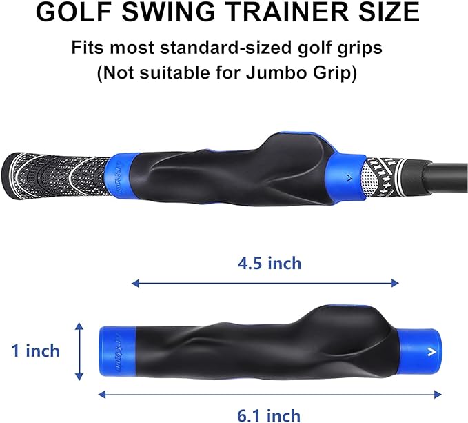 Golf Grip Trainer, Right or Left Handed Golf Training Aid for All Levels of Golfers - Fix Hand Position & Grasp, Master Correct Grip Posture, Golf Accessories