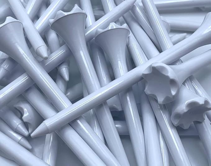 TRUESTRIKE Premium USA Golf Tees – 100-Pack Durable 3¼" / 2¾" Plastic Tees – Made in USA – Perfect Holiday Golf Gift