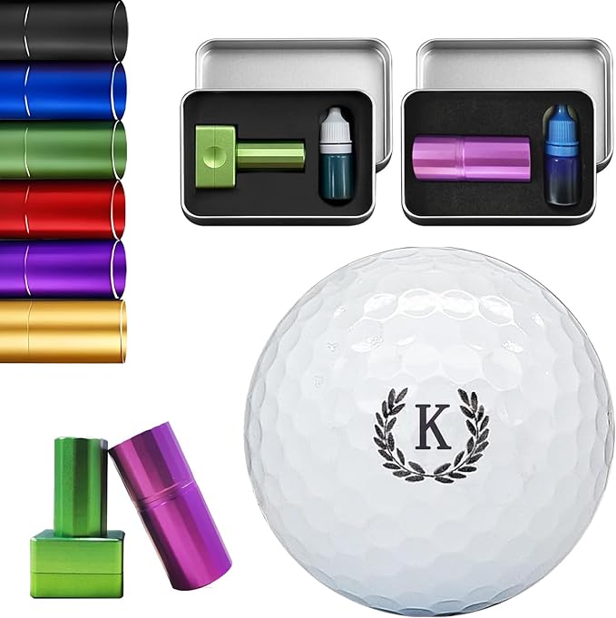 Golf Ball Stamp Personalized - Custom Name, Golf Ball Stamper Marker with Monogram Waterproof Ink Golf Accessories, Custom Golf Gift for Dad, Husband, Father's Day, Birthday & Christmas