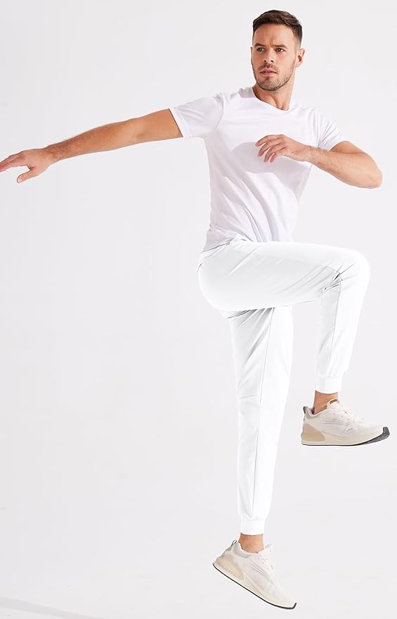 Libin Men's Golf Pants Joggers Lightweight 3 Pockets Slim Fit Soft Stretchy Tapered Work Dress Athletic