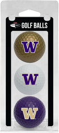 Team Golf NCAA Regulation Size Golf Balls, 3 Pack, Full Color Durable Team Imprint