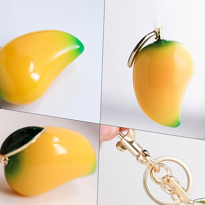 Cherry Bag Charm for Handbag, Big-Apple Strawberry Fruit Bag Charm Cherry Car Accessories KeyChain