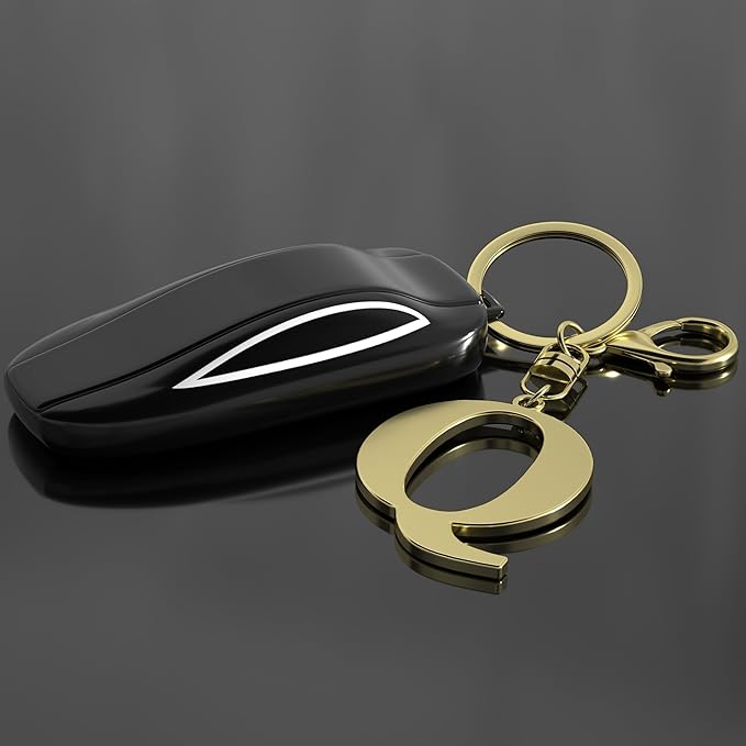 Stainless Steel Gold Letter A-Z Keychain for Women Men, Initial Letter Pendant with Key Ring, Charms for Key Backpack Bag