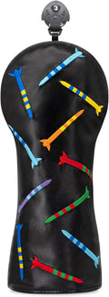 Colorful Nails Style Golf Half Mallet Putter Cover Headcover, Golf Putter Club Cover Magnetic Golf Head Covers Headcovers Club Protective Equipment
