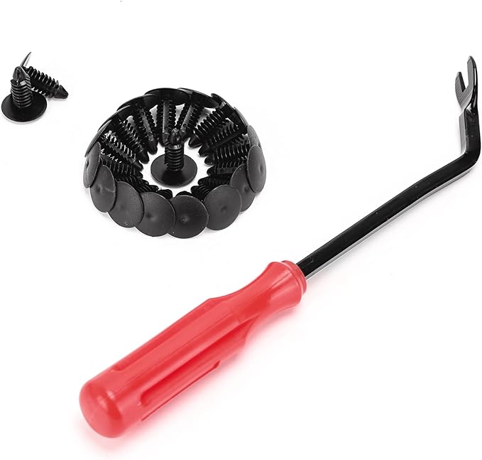 10L0L Universal Plastic Rivets for EZGO Club Car Yamaha Golf Cart, Auto Body Fastener Push Pin Screw Panel Fixings Clips Black