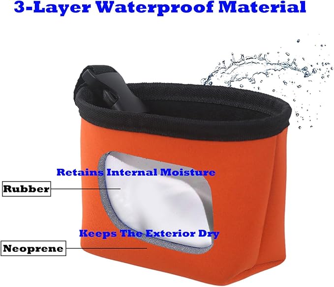 Golf Ball Cleaner Bag Club Cleaning Kit Waterproof Golf Ball Washer Pouch with Detachable Clip, Portable Club Grooves Washer Pocket for Men Women