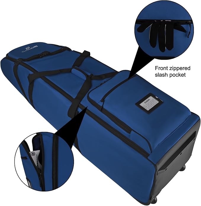 Goloni Golf Travel Bag with Wheels, Golf Travel Case for Airlines, 900D Heavy Duty Oxford Wear-Resistant Soft-Sided