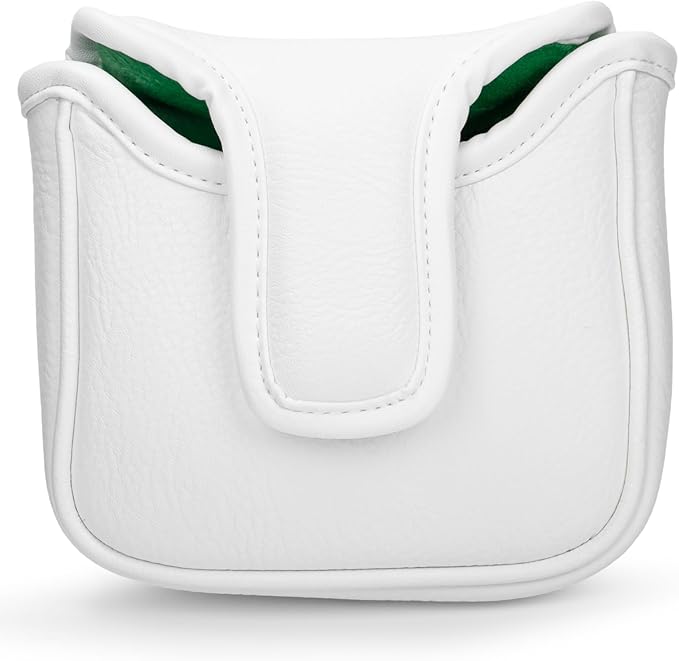 Putter Cover Magnetic Square Mallet Putter Head Cover Elegant Golf Gifts for Women Men Golfer, PU Leather Golf Club Protective Case