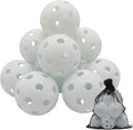 Avesfer Plastic Practice Baseballs 9 inch with Mesh Bag [Anti-Crack] Soft Training Baseball Balls Hitting Batting Indoor Outdoor Lightweight Hollow for Team Drills Coaching