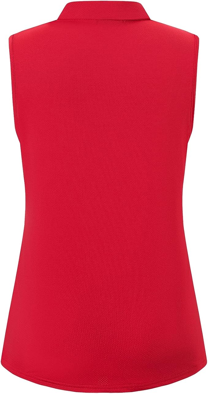 Womens Sleeveless Golf Polo Shirts Lightweight Tennis Sport Tops