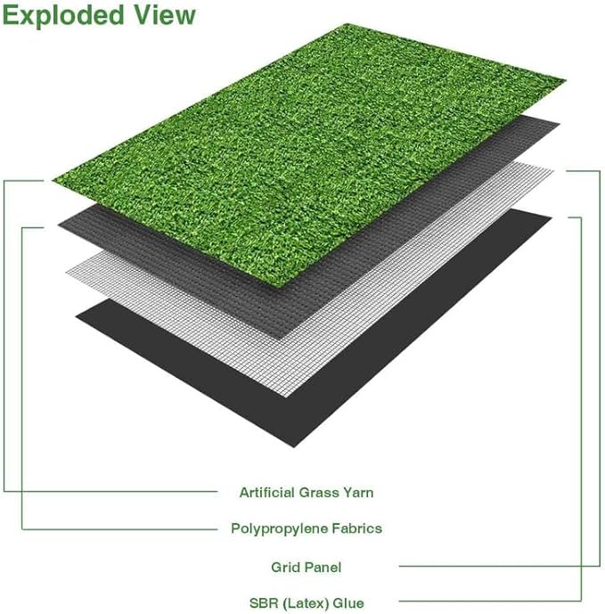 Golf Mat (0.47" Custom Size) Multi-use Artificial Grass Carpet Indoor/Outdoor Rug, Golf Hitting Practice Mat in Home, Backyard