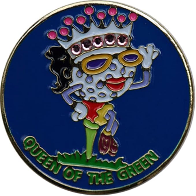 Queen of The Green Golf Ball Marker and Matching Hat Clip