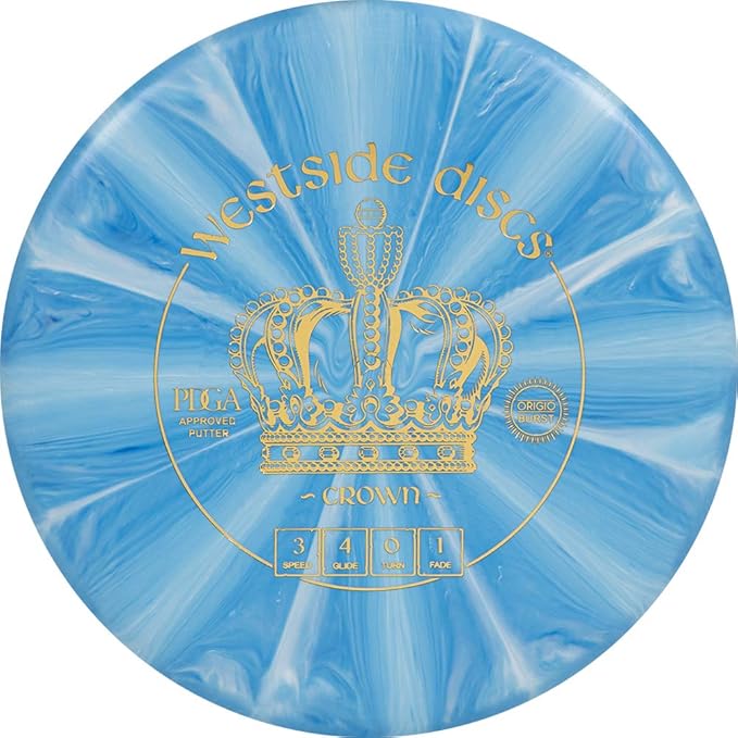 Westside Discs Origio Burst 3-Disc Golf Starter Set - Ideal All-in-One Disc Golf Set for Men - 1x Fairway Driver, 1x Midrange & 1x Putter Discs - Mini Marker Included - Colors Will Vary
