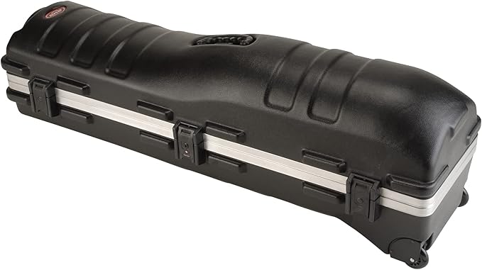 SKB Staff ATA Hard Shell Plastic Golf Travel Case for Cart Bags with Wheels - Heavy-Duty Rolling Club and Driver Carrier for Airline Transport, Impact-Resistant with TSA Locking Latches