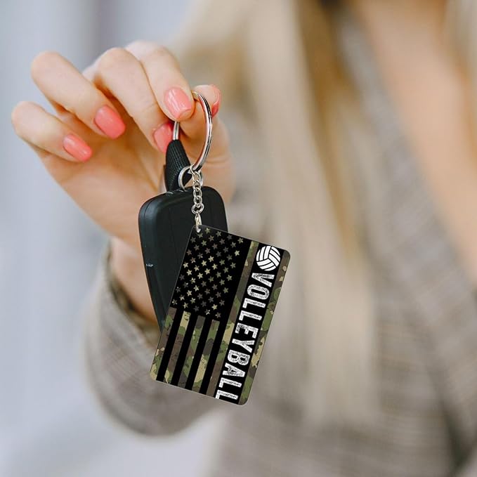 Keychain - Rectangular Acrylic Keychain Daily Key Ring Car Key Fob Holder 2X3 Inch