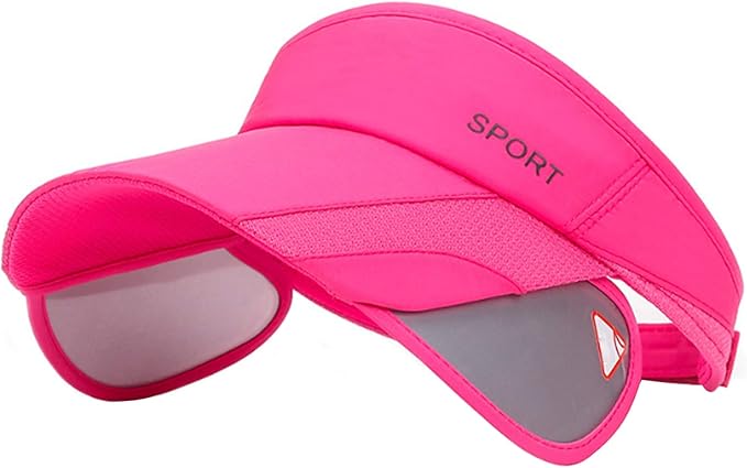 Summer Sun Visor Hat - Women Adjustable Golf Cap with Retractable Brim, UV Protection Beach/Tennis Sport Hat
