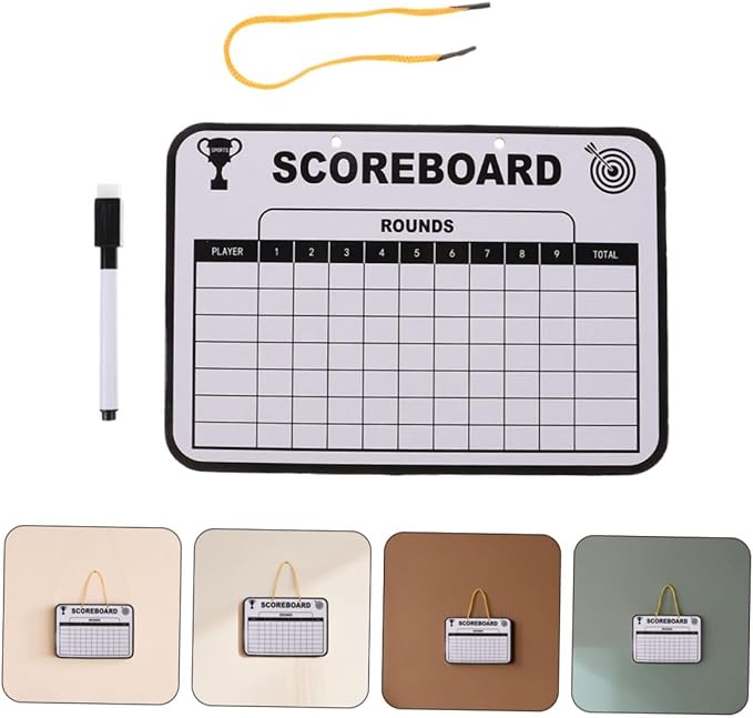 VICASKY 2pcs Boys and Scoreboard Double-Sided Dry Erase Board for Score Tracking Lightweight and Portable Golf Training Tool for Indoor and Outdoor Use