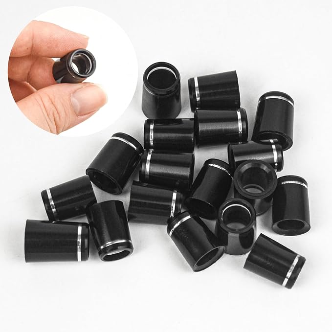 24 Pieces Solid Black Flat Golf Iron Ferrules for Tapered 0.335Shaft 0.355 Shaft and 0.370 Shaft Golf Tapered Ferrules, Black Golf Club for Most Golf Club Body Accessories ﻿ ﻿