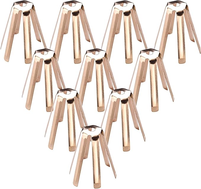 12Pcs Universal Brass Golf Shaft Adapter Shims Fits .335 .350 .355 .370 for All Shaft - 6 Legs Brass Adjustable Golf Shaft Shims Golf Accessories