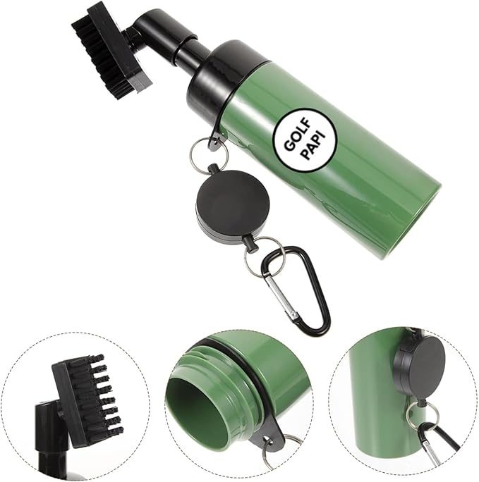 Golf Club Cleaner Brush Kit – Golf Club Cleaning Accessories Include Spray Bottles, Towels, Brush Covers & Retractable Clips – Must-Have Golf Gifts for Clean Shots (1 & 2 Pack)
