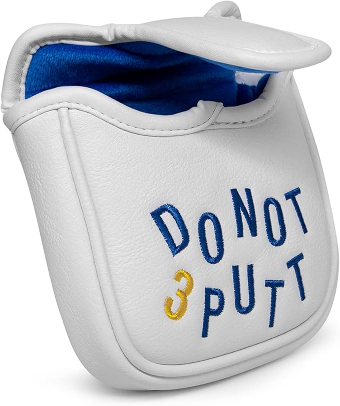 Golf Mallet Putter Cover, Golf Club Cover with Strong Magnetic Closure, PU Leather Waterproof Golf Putter Cover Golf Accessories