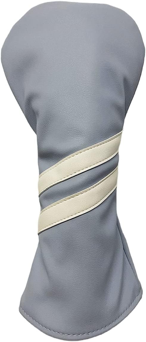3pcs Golf Wood Head Covers Headcovers Set includes Driver Headcover fits up to 460cc Drivers, Rotatable Golf Fairway Wood Headcover and Hybrid Head Cover