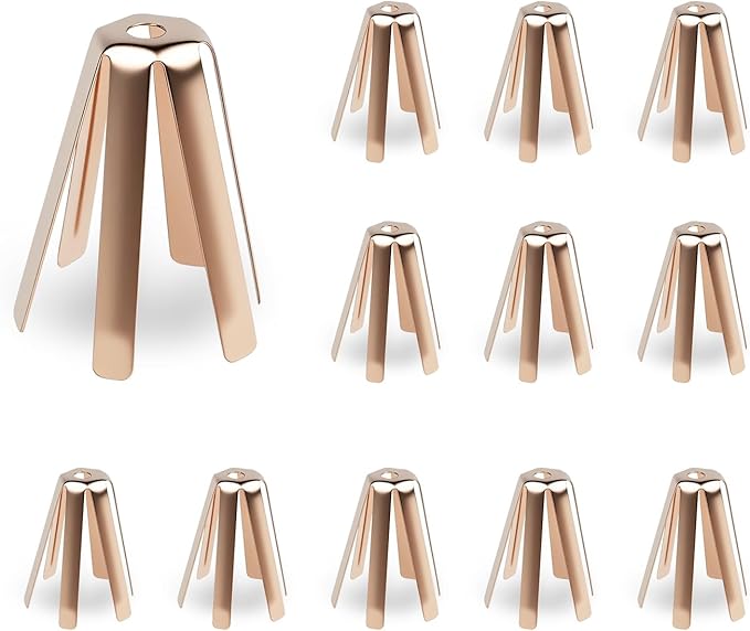 12PCS 6 Legs Universal Golf Shaft Adapter Shims, Brass Shim for Golf Shafts Iron Fits Ferrules .335 .350 .355 .370 Golf Club Parts Adjustable Accessories