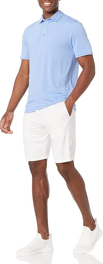 Amazon Essentials mens Slim-Fit Quick Dry Tech Stretch Lightweight Golf Polo Shirt