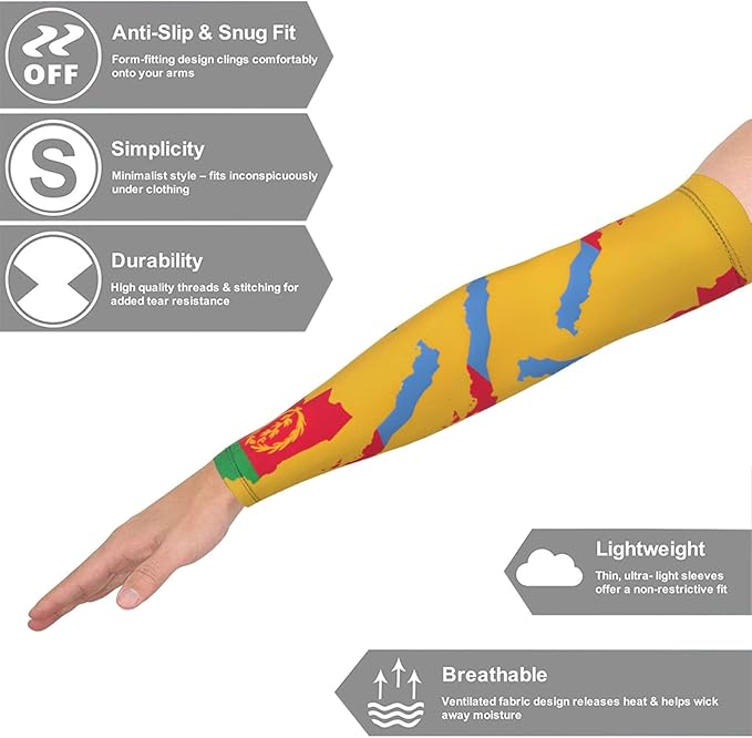 Flag Arm Sleeves Filipino Flag Compression Arm Sleeves for Men Women Tattoo Cover Up Cooling Arm Sleeve 1 Pair