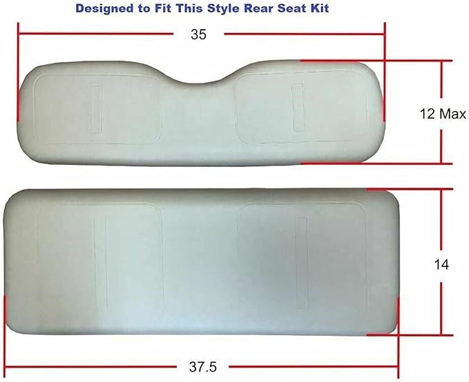 Huskey 4PCS Golf Cart Front/Rear Seat Covers for EZGO Medalist/TXT 94-13 Custom Two-Tone Black/Limegreen Diamond Stitching with Limegreen Piping, Marine Grade Vinyl Material, Staple on Design