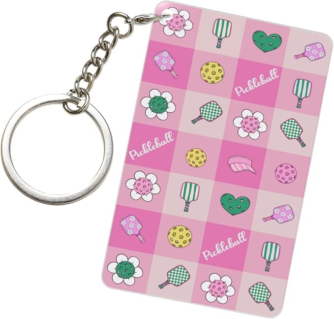Keychain - Rectangular Acrylic Keychain Daily Key Ring Car Key Fob Holder 2X3 Inch