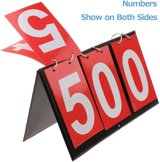 APORO Portable Table Top Scoreboard Flipper, Multi Sports Score Flip Scoreboard