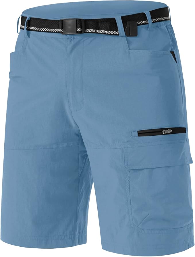 TACVASEN Men's Summer Outdoor Shorts Quick Dry Cargo Casual Work Hiking Shorts (NO Belt)