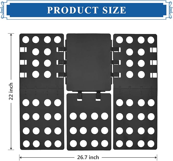 Shirt Folder Board Adult Clothes Folding Board tshirt Folding Helper Durable Plastic Laundry Folders One for Multiple Sizes Quickly Standardize the Folding of Clothing
