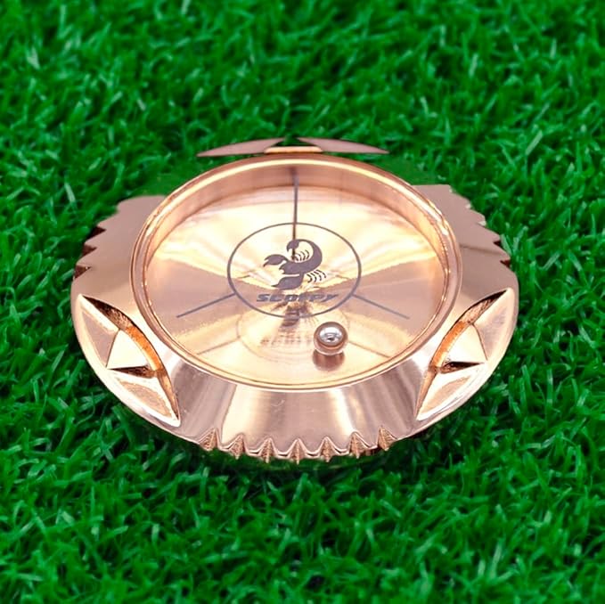 scorpy Golf Level Ball Marker with Metal Bead and Hat Clip, High Precision Putting Green Reading Aid Golf Accessories, Precision Alignment Tool for Perfect Putts