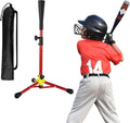 Kids Baseball Tee, 20.87 to 31.29 Inches Batting Tees for Baseball with Carry Bag, Portable Stable Baseball Tees for Hitting, Tripod Tanner Tee for Baseball Practice Stand Aged 3-8 Years