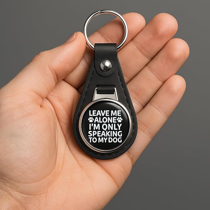 Autism Awareness American Flag Golf Leather Keychain Stainless Steel Ring for Keys, Bags, or Backpacks