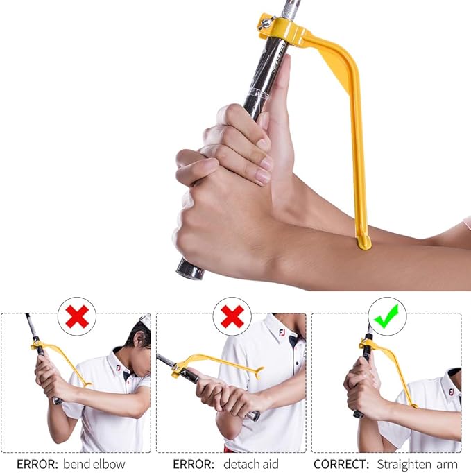 5-Piece Suit Golf Training Aids Swing and Putting, PGA Golf Posture Correction Tools for Beginner and Kid. Improving Gesture/Elbow/Wrist/Arm/Leg Posture,Forming The Correct Muscle Memory.