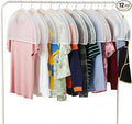 Shoulder Covers Plastic Hanger Covers for Clothes (Set of 12) Closet Clothes Protectors Breathable Clear Jacket Cover with 2" Gusset for Suit, Coat, Jackets, Blouses, Dress - 24'' x12" x2''/12 Pack