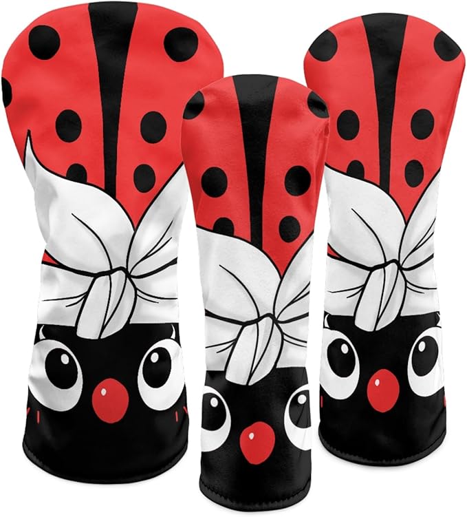 Golf Club Head Covers for Club Protective, Waterproof PU Leather Driver Fairway Wood Hybrid Head Cover