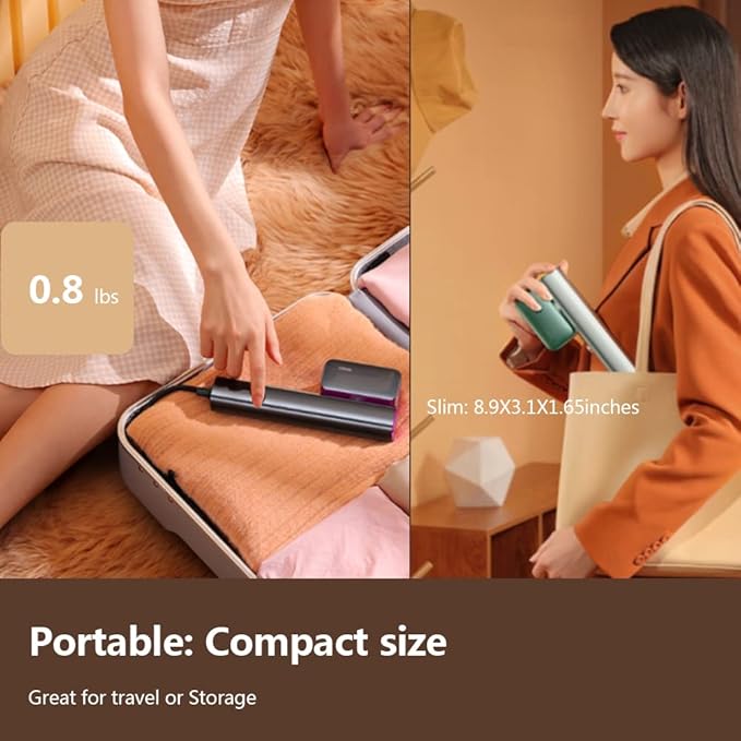 Nesugar Steamer for Clothes Steamer, Fashion Portable Handheld Garment Steamer, 0.8lbs Lightly, 15s Fast Heat-up, 10 Minutes of Continuous Steam, Mini Steam Iron for travel and home(100-120V)