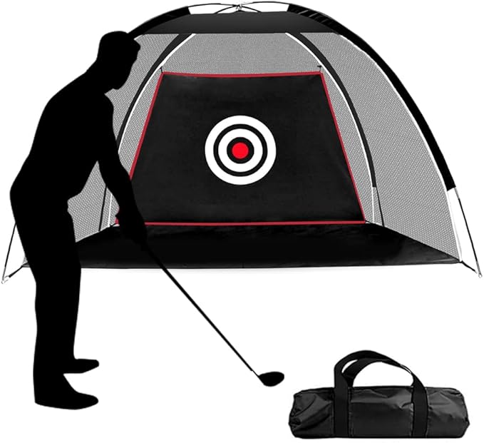 Black Golf Nets for Backyard Golf Practice Net Golf Hitting Net Training Aids with Target Cloth and Carrying Bag