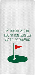 Funny Golf Kitchen Towels - Golf Gifts Decorative Waffle Dish Towels, Hand Towel, Tea Towel, Womens Golf Accessories Gifts, 16x24 Inch