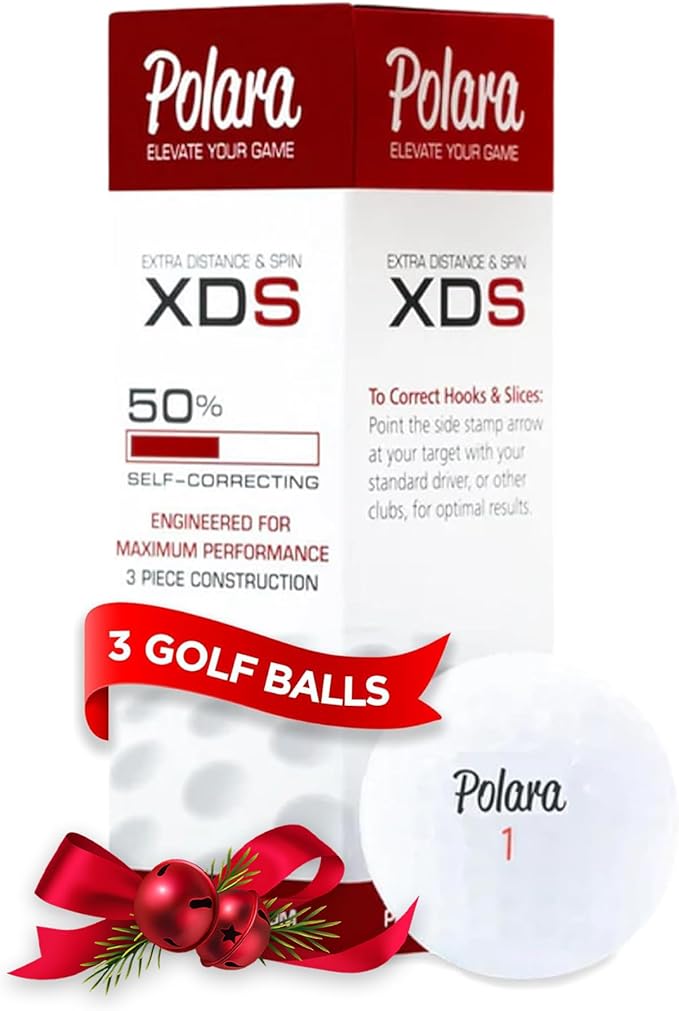 Polara Golf Self-Correcting Golf Balls – Soft Feel, Anti-Slice & Hook Correction, Exceeds USGA Limits, Dimple Pattern, High-Performance Balls for Men & Women